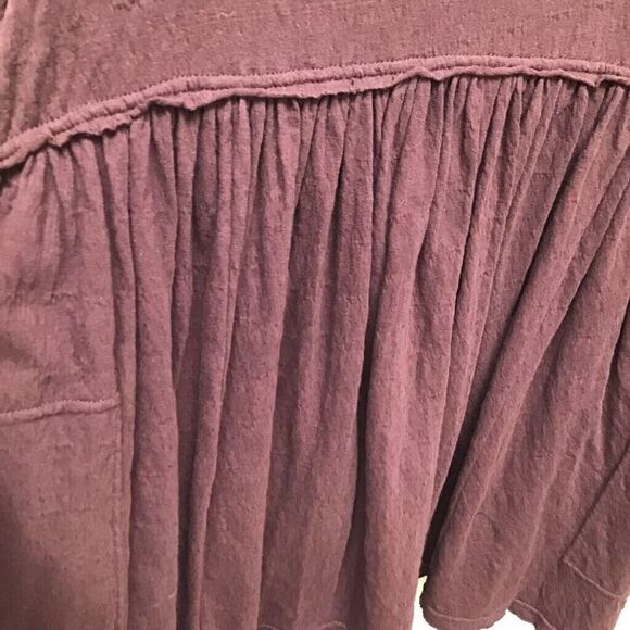 Free People Womens Decadent A Line Dress‎ Red Stretch Scoop Keyhole Back S New - Picture 5 of 9